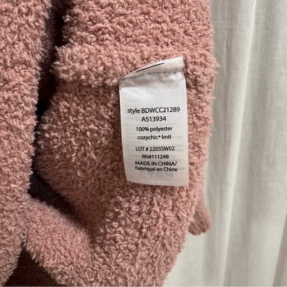 Barefoot Dreams Womens Cozychic Rose Quartz Cowl Neck Shirt Pullover Sweater - Picture 6 of 6